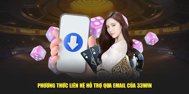 Phương thức liên hệ hỗ trợ qua email của 33Win